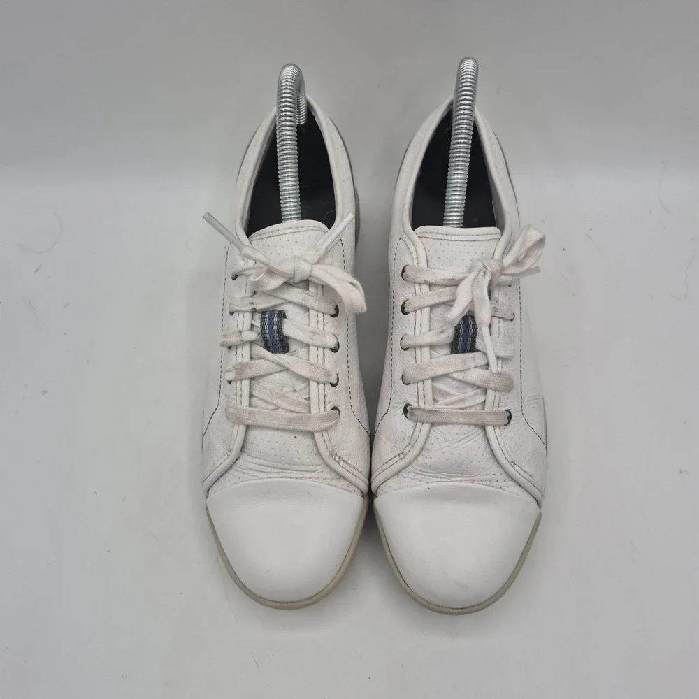 FootJoy Golf Shoes Mens 7.5M White Leather EComfort Cleats Softspikes‎ 98749
